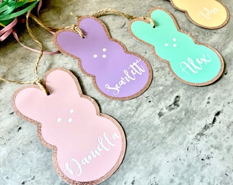 Personalized, handmade Easter basket name tag - peep