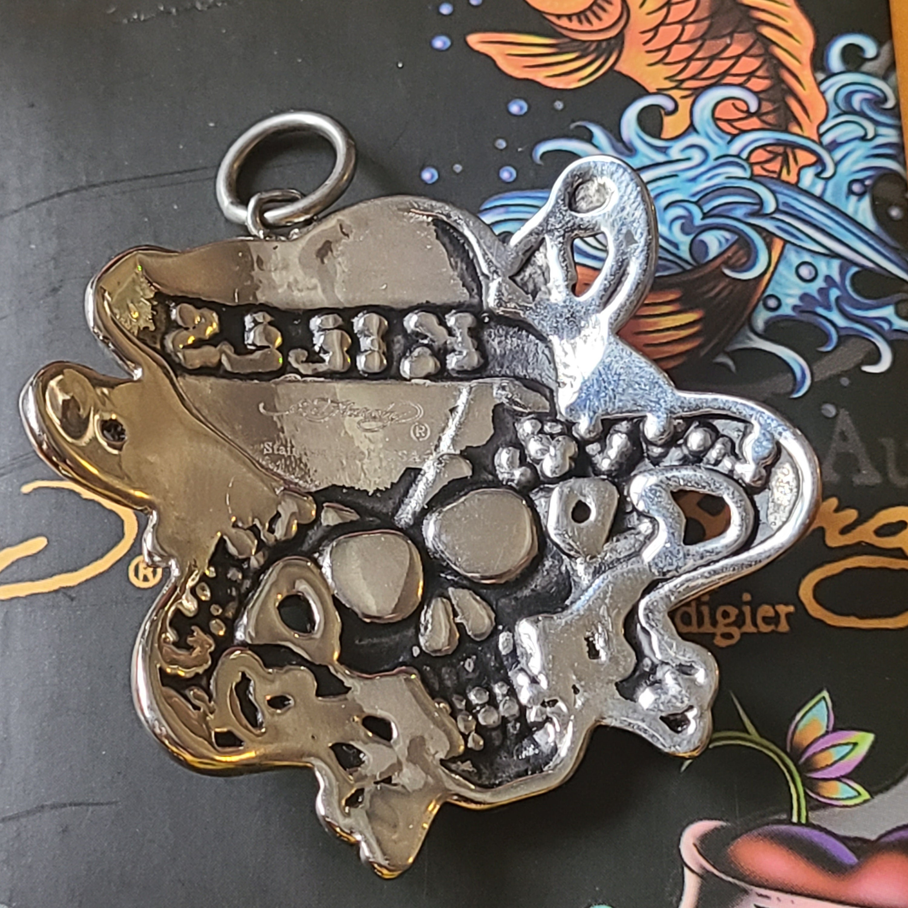 Vintage Authentic ED HARDY by Christian Audigier Stainless Steel 