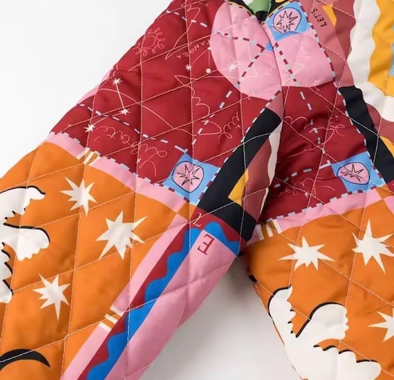 Patchwork Quilted Spring Summer Jacket Women Colo… - image 8