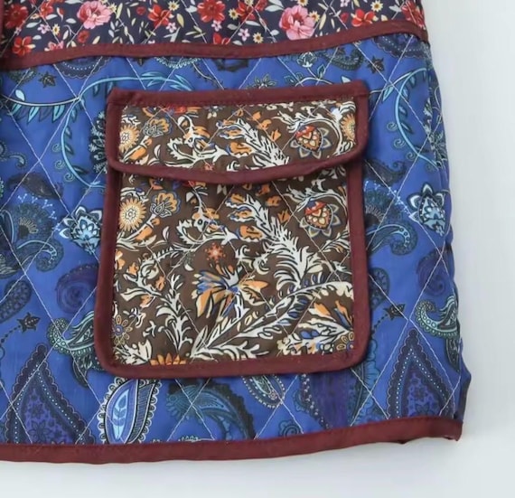 Vintage Patchwork Quilted Spring Summer Jacket Wo… - image 6