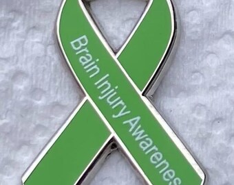 Spilla Nastro Verde Metal - Pin Badge Consapevolezza Salute Mentale