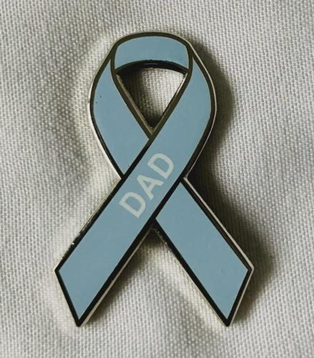 Stomach Cancer ' DAD ' Awareness Ribbon Enamel Periwinkle Badge ...