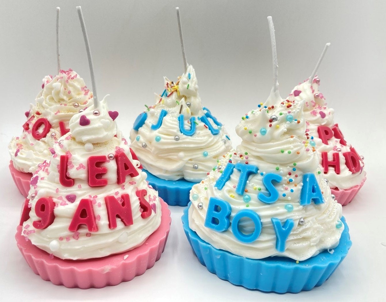 A Personnaliser - Bougie Cupcake Xxl Fête Des Mamies Anniversaires Végétale Artisanal Soja Envoi Rap