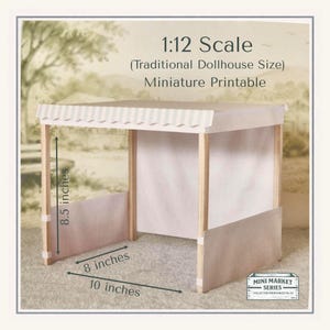 Miniature Dollhouse Printable: Mini Market Stall 01 (Starter Base)