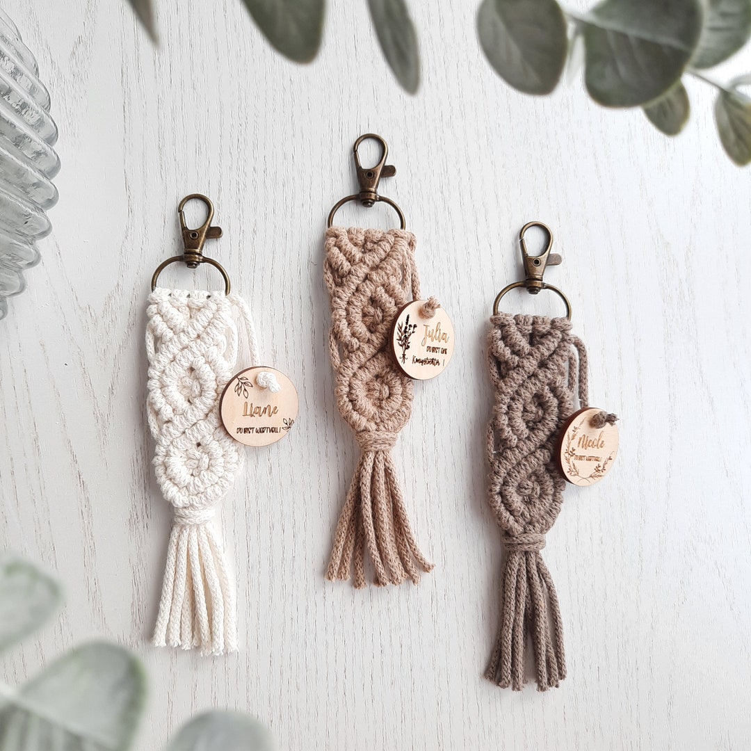 Keyring / Macrame / Personalized / Christian / Gift Idea - Etsy