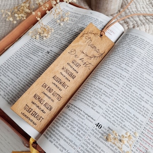personalisiertes Lesezeichen Holz christlich / Geschenkidee / Geburtstagsgeschenk