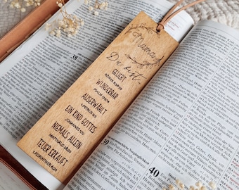 marcador de madera personalizado cristiano / idea de regalo / regalo de cumpleaños