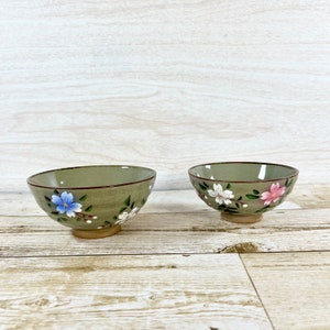 Keramik Reisschale, handbemalt, Sakura Design