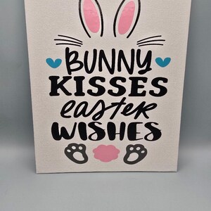 Bunny Kisses Easter Wishes Wall Hanging