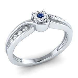 2.10 Ct Blue Sapphire Round Cut Lab-Created Diamond Unique Halo Style Engagement 925 Sterling Silver Ring, Valentine&#39;s Gift, Gift For Mother