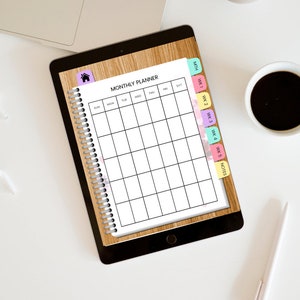 Japanese Themed Undated Digital Planner | 74 Pages | Hyperlinked Tabs ...