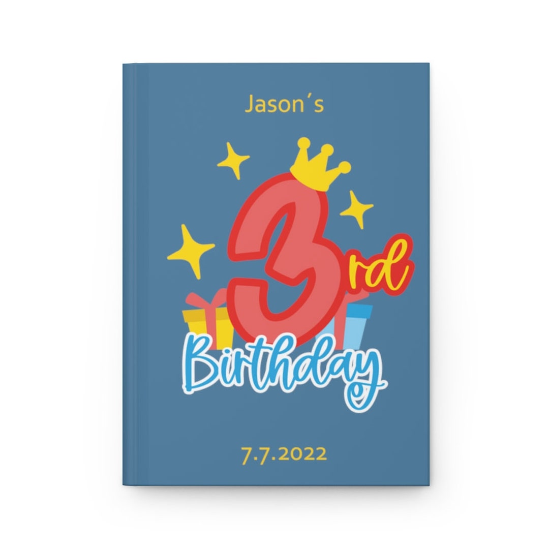 Personalized First Birthday Guest Book, Kids Birthday Book, Custom Boys