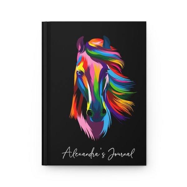 Personalized Horse Gift, Custom Horse Journal, Custom Horse Notebook, Gift for Horse Lovers, Horse Journal with Name, Diary, Planner
