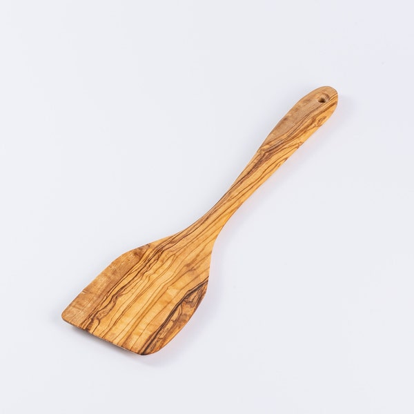 Olive Wood Flat Spatula, Wooden Spoons, Wooden Utensils, OliveWood, Natural Wood, Rustic Wood, Handmade, Tunisian Wood, Wooden Spatula