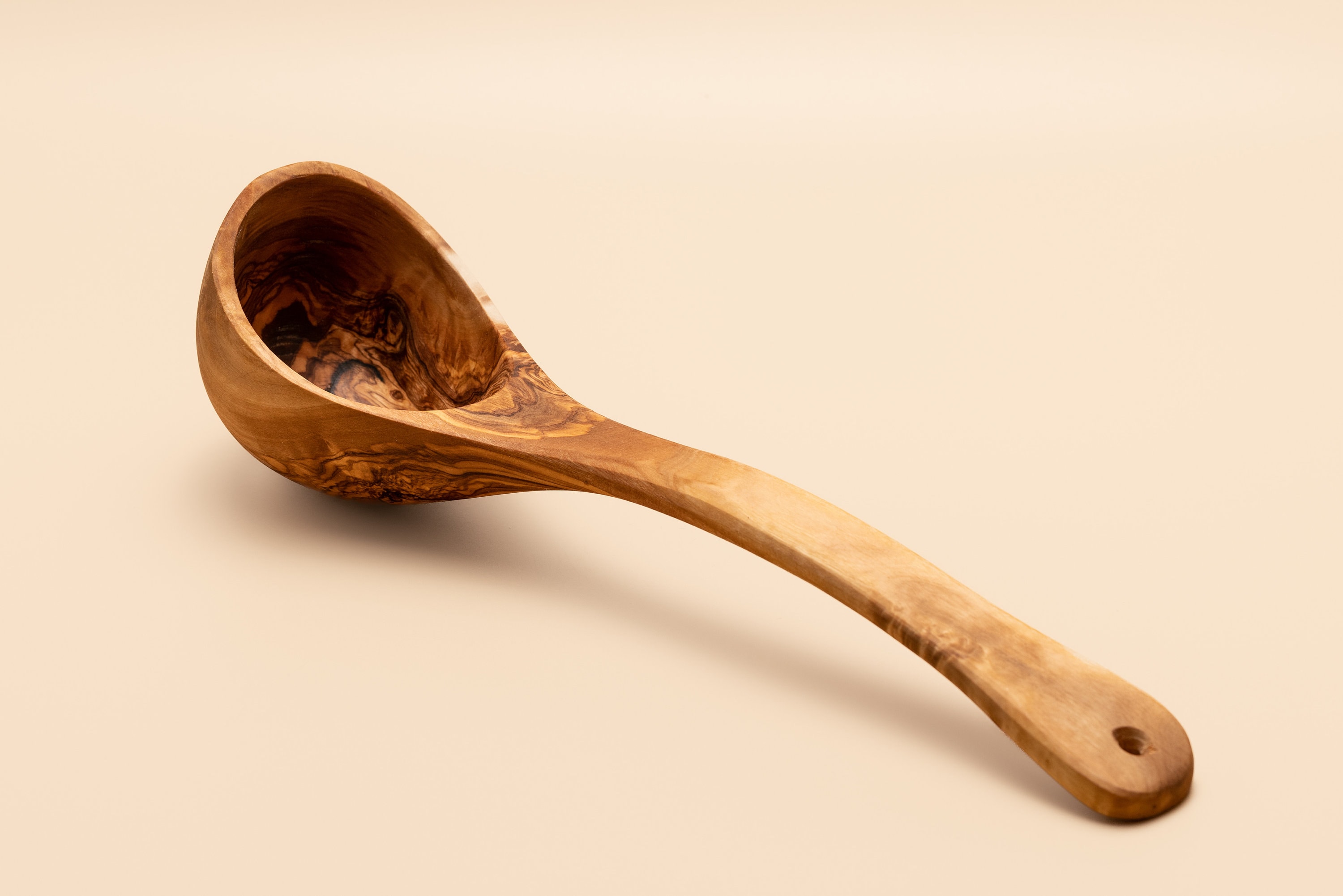 Handmade Olive Wood Ladle For Soup & Cooking - Forest Decor