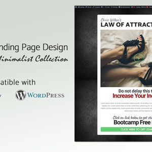 May include: An advertisement for Elementor Landing Page Design, with the text "The Minimalist Collection." The image shows legs wearing black high heels. The text on the image reads "Increase Your Income" and "Bootcamp Free Entry."
