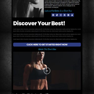 May include: A website page with the headline "FINALLY REVEALED Skin Therapy At Its Best." The page includes a black and white image of a woman, text, and a video. There are also calls to action with the text "CLICK HERE TO GET STARTED RIGHT NOW."