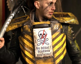 Industrial Hazard Steel Armor – Handcrafted Post-Apocalyptic Wasteland Chest Armor