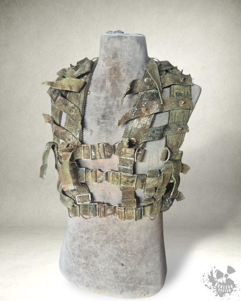 Wasteland Harness Rig – Post-apocalyptic LARP Strap Vest From Military ...