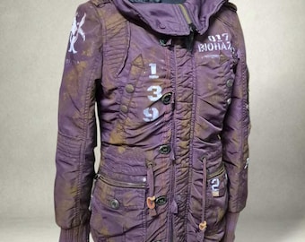 Biohazard Division Jacket – Women's Post-Apocalyptic Hooded Coat (Size M)