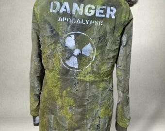 Danger Zone Parka – Women's Post-Apocalyptic Radiation Jacket with Fur Hood (Size M)