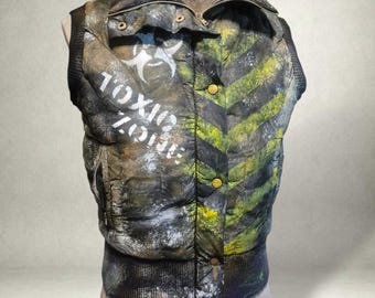 Hand-Customized Women's Toxic Zone Post-Apocalyptic Vest – Wasteland LARP Costume