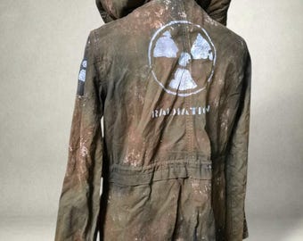 Radiation Zone Jacket – Women's Post-Apocalyptic Survivor Coat with Hood (Size M)