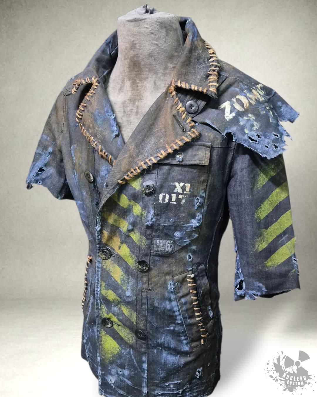 Radiation Patrol Coat – Torn Short-sleeve LARP Jacket With Hazard ...