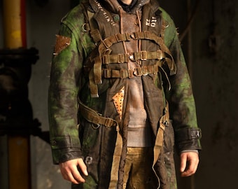 Hand-Customized Armored Leather Coat – Post-Apocalyptic LARP & Cosplay Outfit
