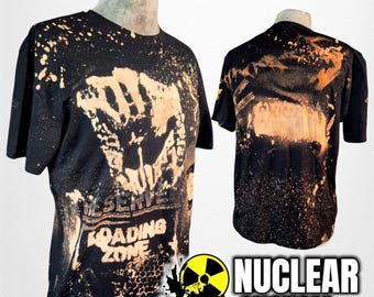 Loading Zone&quot; Bleached Wasteland T-Shirt – Handprint Design, Grunge Distress FX for LARP & Cosplay