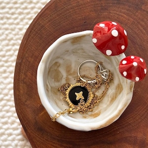 Custom Mushroom Trinket Handmade Cottage Core Jewelry Holder Christmas Gifts for Her