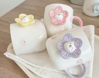 Cat Mug Ceramic, Cute Mug, Cat Coffee Mug, Cat Mom Gift, Cat Gfit For Cat Lover, Coffee Gift For Her, 12oz
