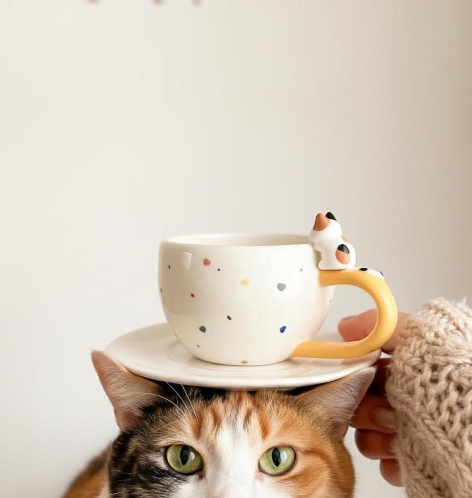 Handmade Ceramic Cat Mug, Cute Cat Lover Gift, 6oz - Etsy