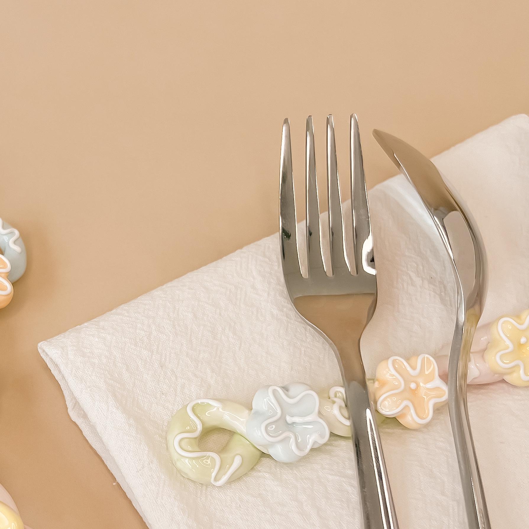 Kawaii Cutlery Rest, Chopstick Rest, Handmade Tableware Holder, Cute ...