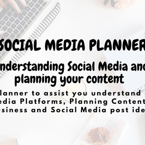 Social Media Planner, Content Planner, Online Small Business Social Media Planner, Business Planner to Grow Your Business