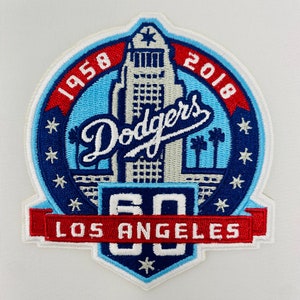 2018 Los Angeles Dodgers 60th Anniversary Iron on Embroidered Patch - 4.25" x 3.25"