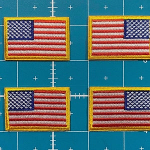2-Piece Reverse American Flag Patch Sew or Iron On by Novel Merk