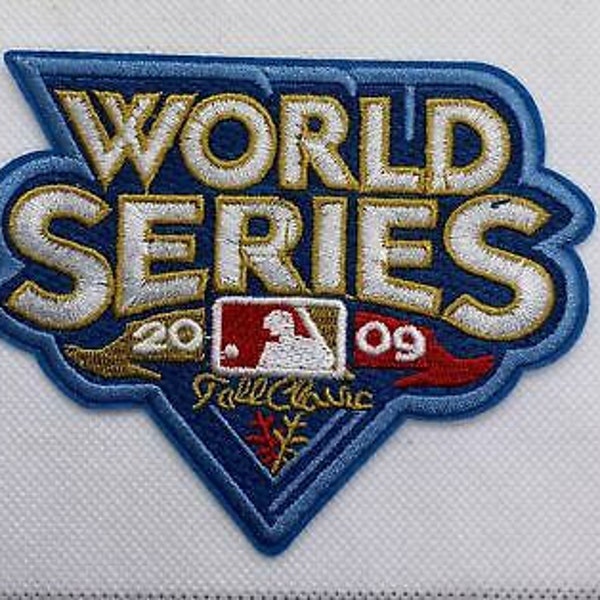 2009 Major League Baseball World Series New York Yankees Champion Iron on Patch - Size 4" x 3.5"