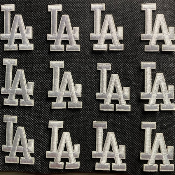 Los Angeles LA Dodgers Iron on Patches - different color & design options - Pack of 12 each - Size 2.25" x 1.5"