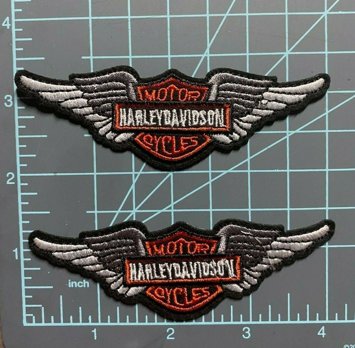 Gray Harley Davidson Patch Motorcycle Embroidered Large Iron on