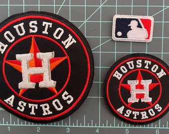 Houston Astros Iron on Patches Set of 3