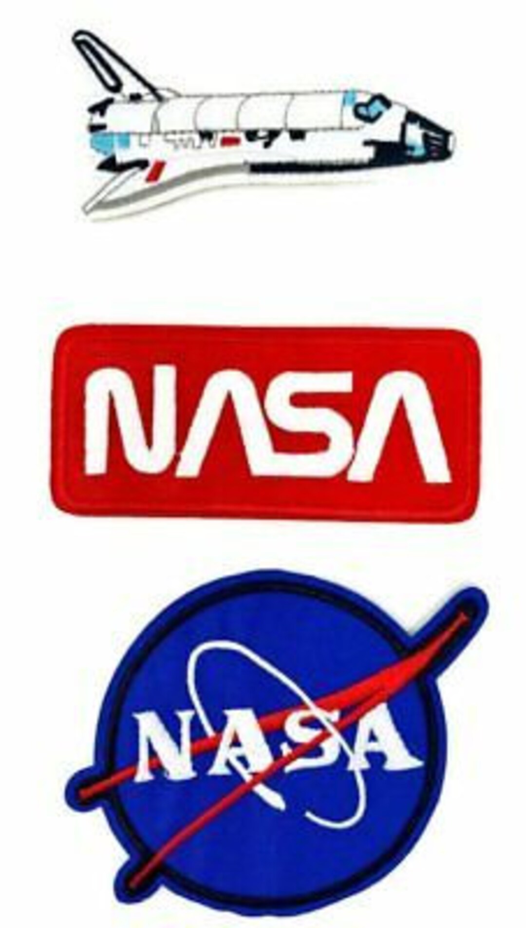 NASA Logo Iron on Sew on Patches Set of 3 - Etsy