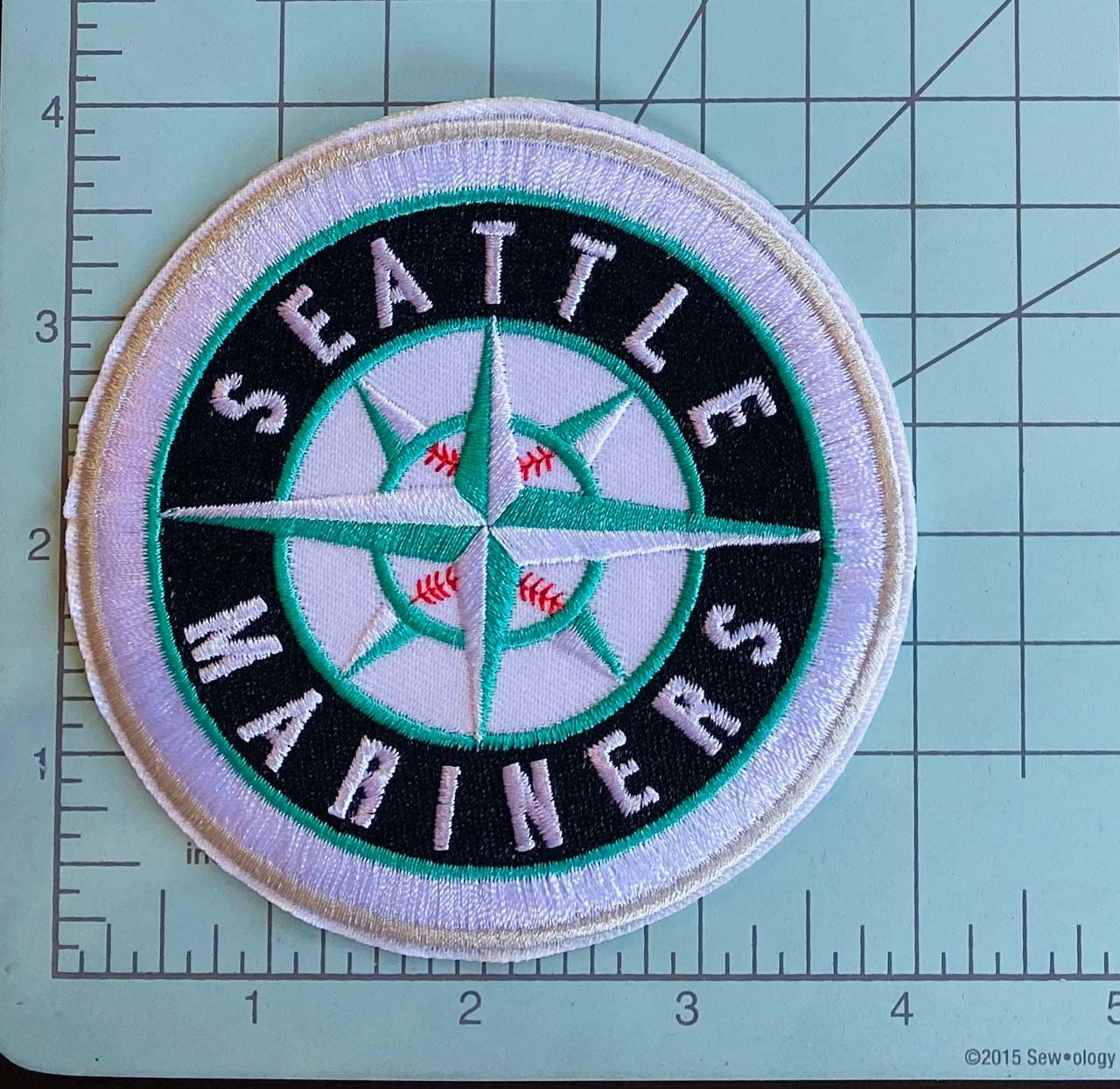 Seattle Mariners 20th Anniversary Iron on Patch 4.75 X 