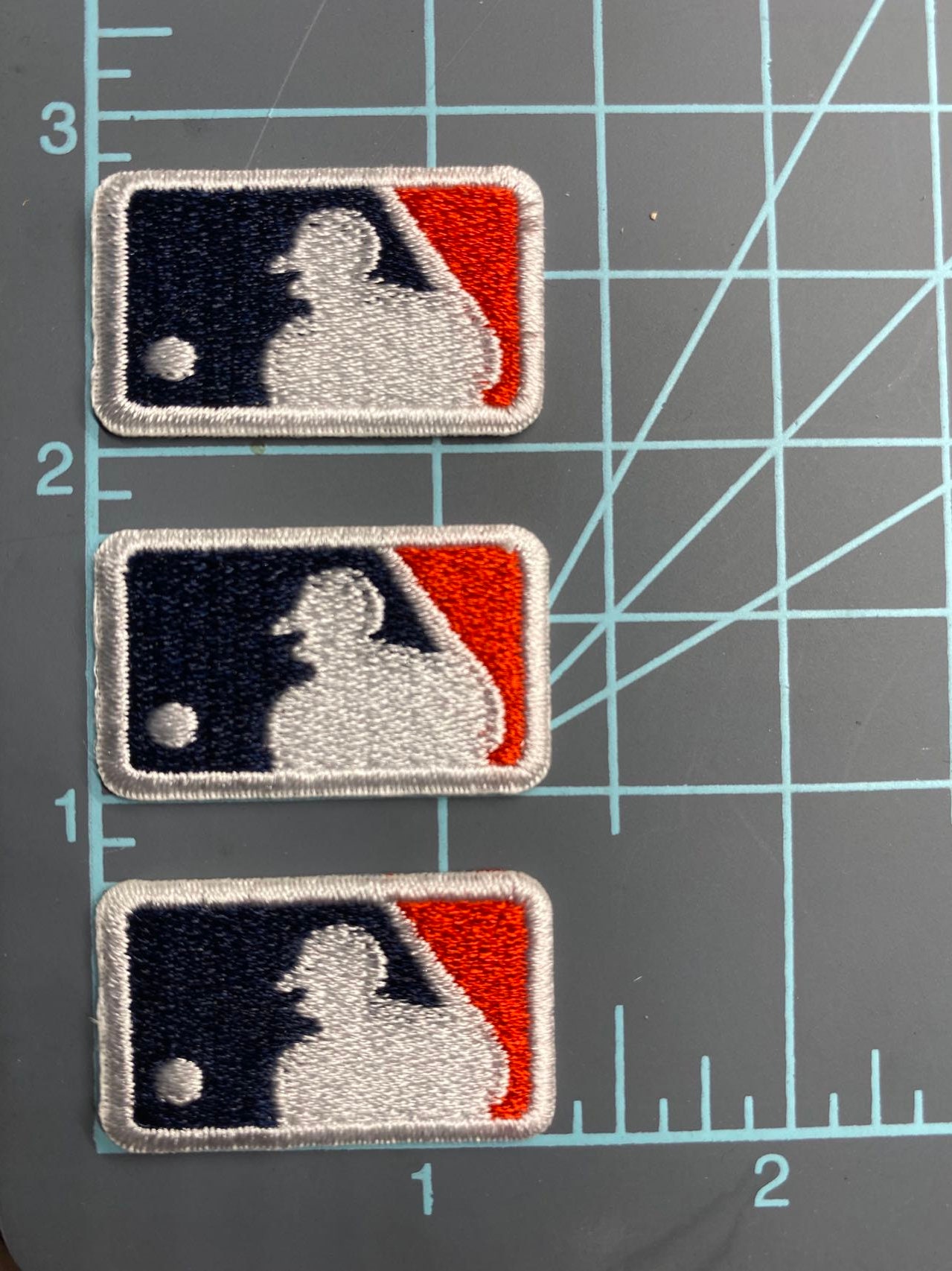 2.5 Green embroidered Nike Swoosh iron-on patch set