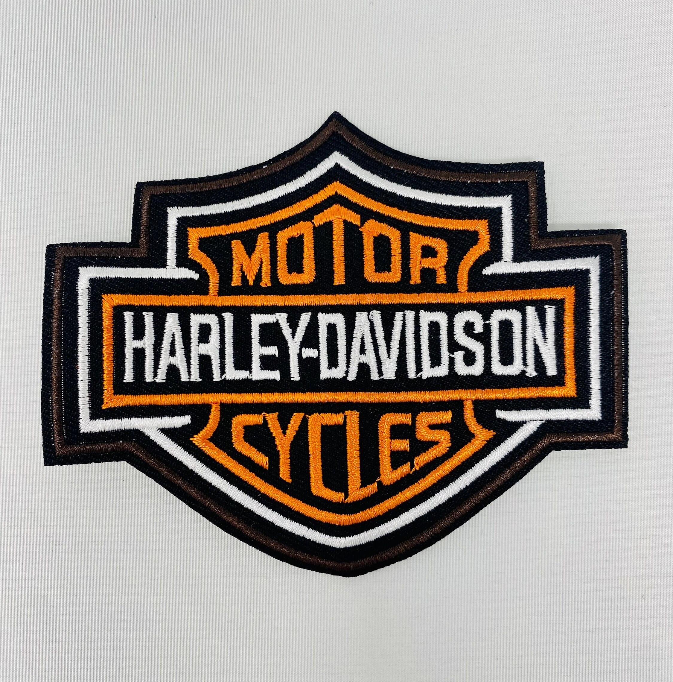 Harley Davidson Embroidered Logo Iron on Patch 4 X 1.75 Pack of 2