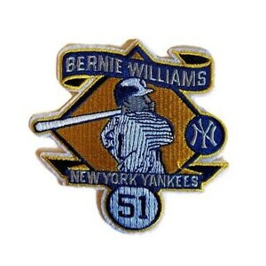 Bernie Williams New York Yankees #51 Retirement Iron on Patch - 4" x 4"