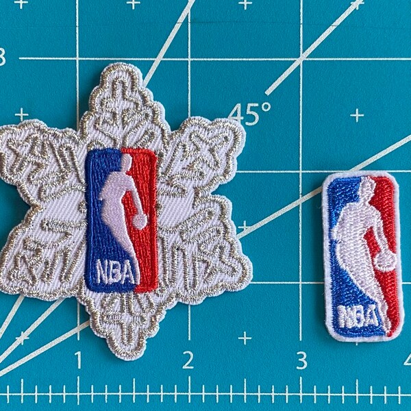 Basketball Jersey Embroidery Patches - Christmas Snow Flake & NBA Logo Iron on Patch