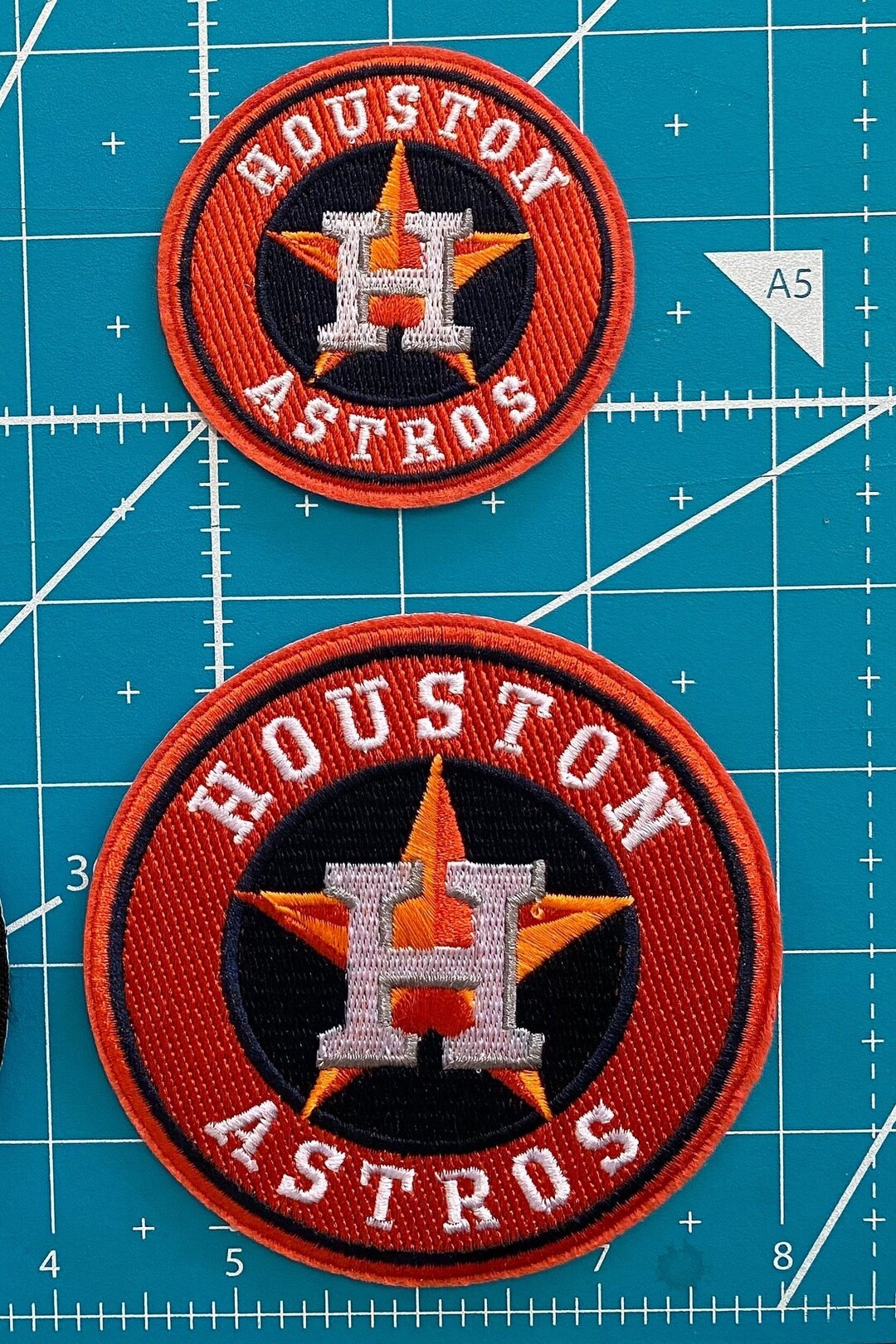 Houston Astros Iron on Patches Set of 2 Major League Baseball Patch