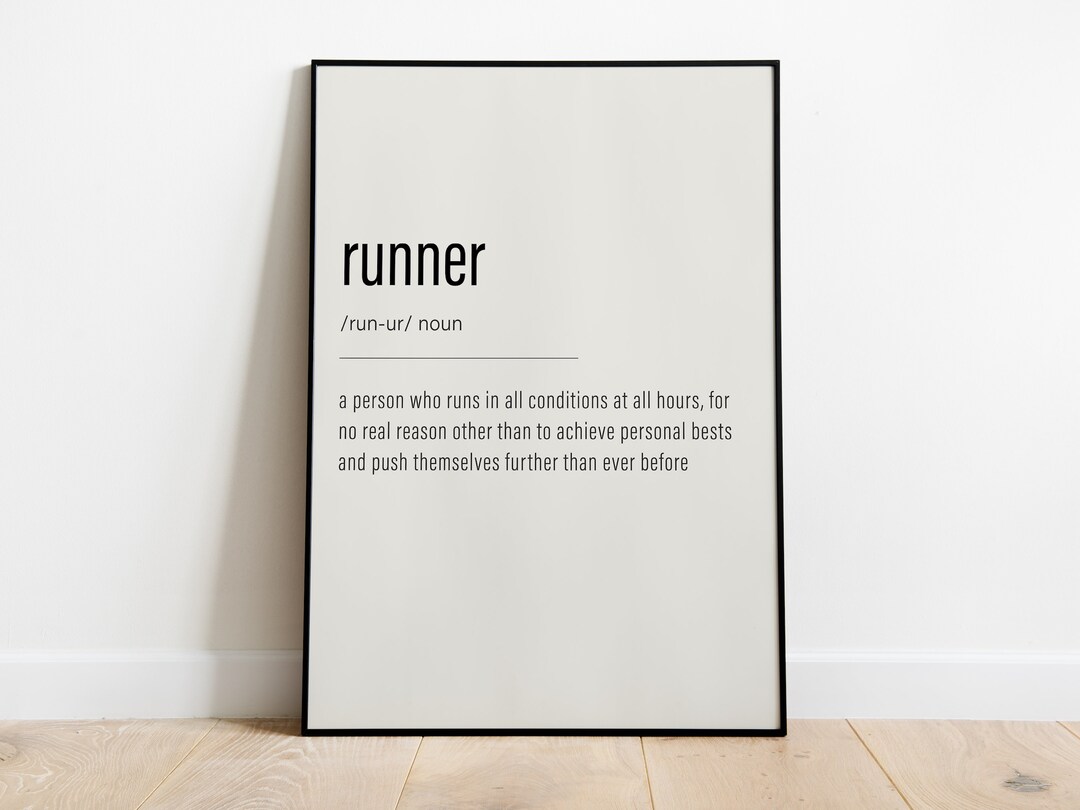 Runner Definition Print the Definition of a Runner Gift for Joggers 6