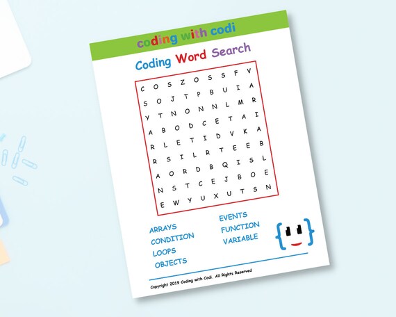 Kids Coding Printable Learn to Code Activities Worksheet - Etsy